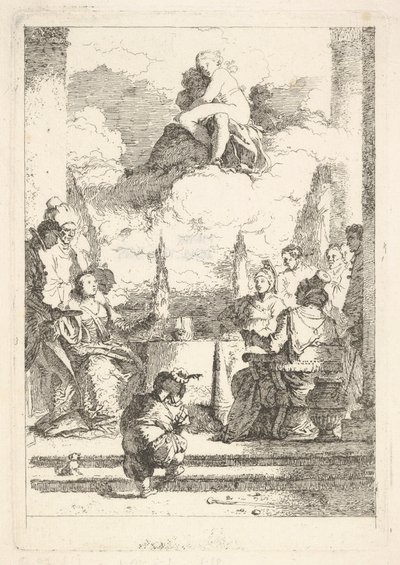 Anthony és Kleopátra lakomája, kb. 1764. alkotó: Jean Honore Fragonard