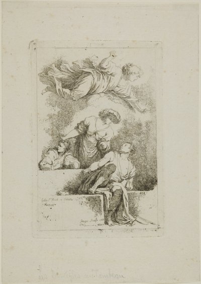 Tanítványok a sírnál alkotó: Jean Honore Fragonard