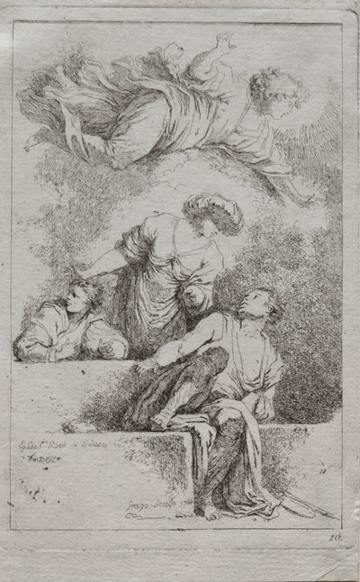 Tanítványok a sírnál alkotó: Jean Honore Fragonard
