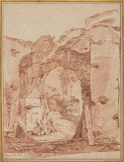 Remete udvar a Colosseumban, 1758 alkotó: Jean Honore Fragonard