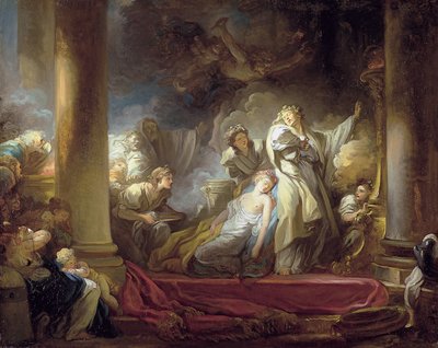 Coresus főpap feláldozza magát Callirhoe megmentéséért alkotó: Jean Honore Fragonard