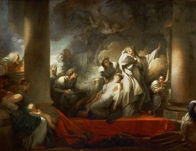 Coresus főpap feláldozza magát Callirhoe megmentéséért alkotó: Jean Honore Fragonard