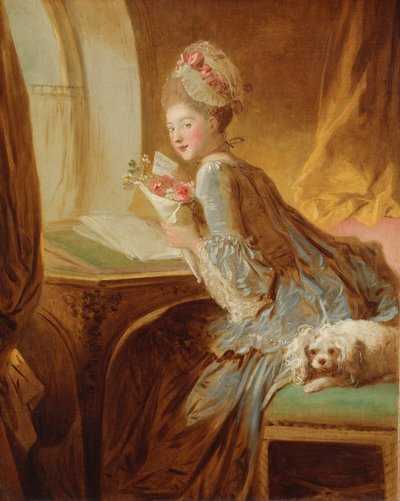 A szerelmes levél, 1770-es évek eleje. alkotó: Jean Honore Fragonard