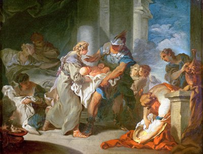 A csecsemő Pyrrhus megmentése alkotó: Jean Honore Fragonard