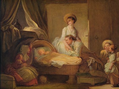Látogatás az óvodában, c1775 alkotó: Jean Honore Fragonard