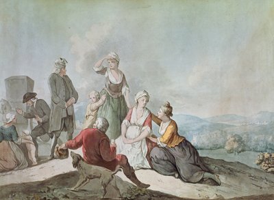 Voltaire a parasztokkal beszélget Ferneyben alkotó: Jean Huber