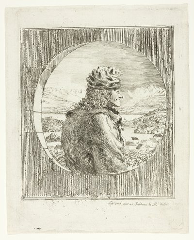 Voltaire profilból alkotó: Jean Huber