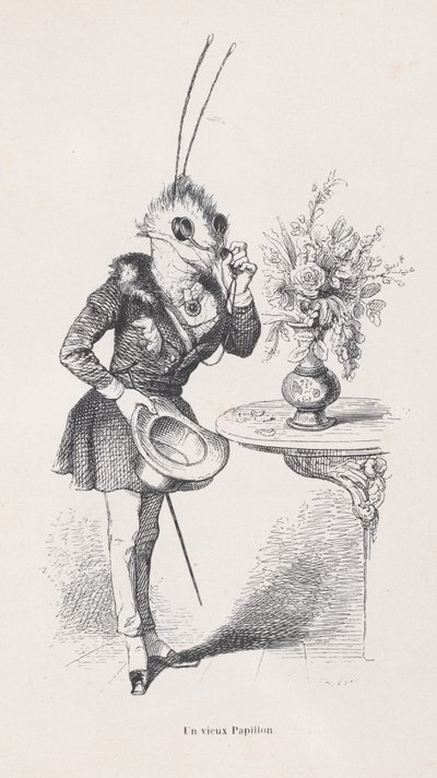 Egy régi pillangó jelenetek az állatok magán- és közéletéből, kb. 1837-47. alkotó: Jean Ignace Isidore Gérard