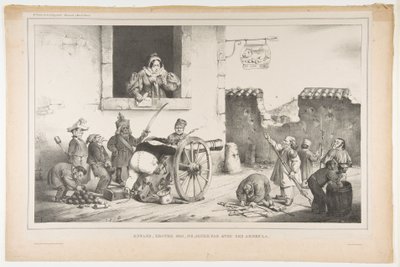 Gyerekek, engedelmeskedjetek nekem, ne játsszatok azokkal a fegyverekkel, 1834. április alkotó: Jean Ignace Isidore Gérard