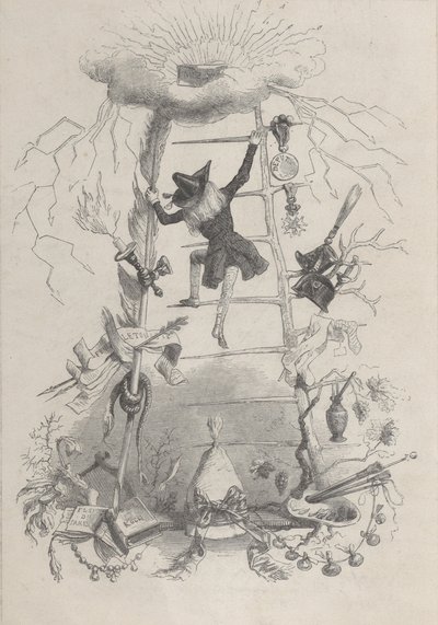 Illusztráció: Jerome Paturot, Louis Reybaud, Párizs, 1846, kb. 1846. alkotó: Jean Ignace Isidore Gérard