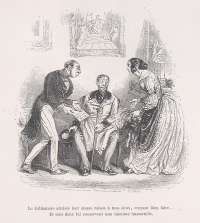 A gyászoló özvegy mindkettőjüknek jogot ad arra, hogy jót tegyenek... És mindketten megtartanak egy örökkévalóságot..., 1843. alkotó: Jean Ignace Isidore Gérard