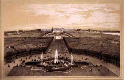 A versailles-i park és palota általános képe, kiadó: Auguste Bry (litho) alkotó: Jean Jacottet