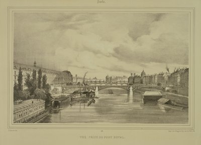 Kilátás a Pont Royalra, kiadó: Auguste Bry alkotó: Jean Jacottet