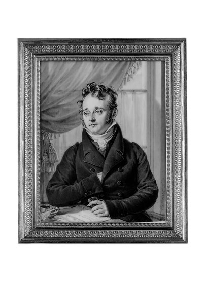 Egy fiatal költő (szépia a panelen) alkotó: Jean-Jacques Casimir Karpff