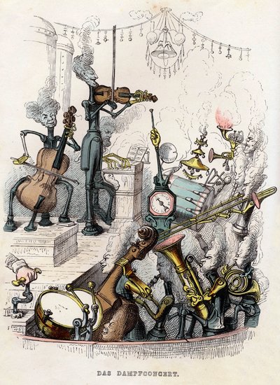 Gőzkoncert, 1844. alkotó: Jean Jacques Grandville