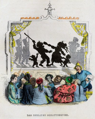 A berlini árnyjáték, 1840-es évek. alkotó: Jean Jacques Grandville