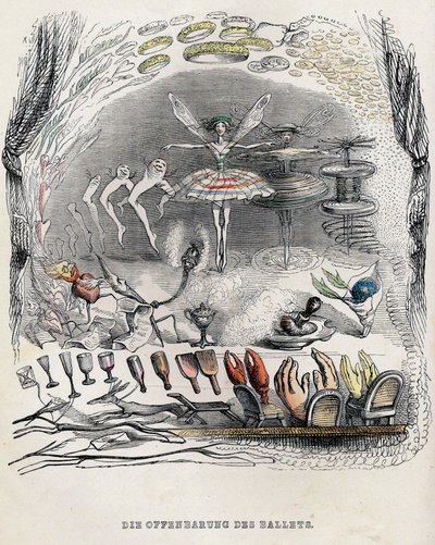 A balett megnyilatkozásai, 1840-es évek. alkotó: Jean Jacques Grandville