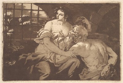 Roman Charity, egy albumban, amely a Recueil de Compositions par..., 1782-1821-et tartalmazza. alkotó: Jean Jacques Lagrenee