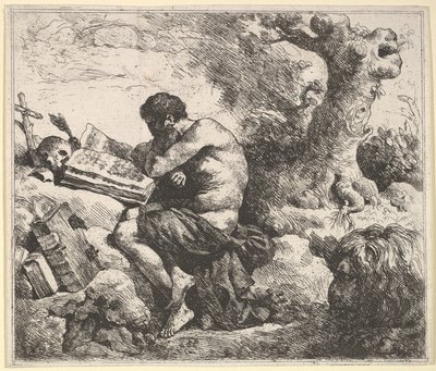 Szent Jeromos egy tájban, 1762-63. alkotó: Jean Jacques Lagrenee