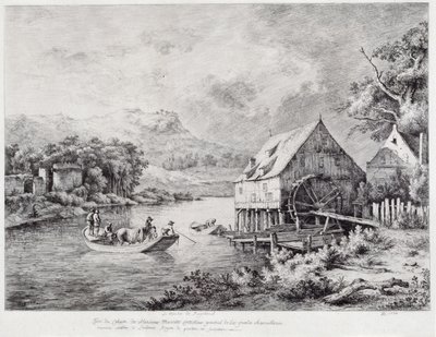 Malom a folyó partján, 1774 alkotó: Jean Jacques de Boissieu