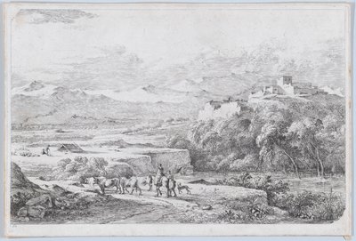Táj Van der Cabel után, 1773 körül. alkotó: Jean Jacques de Boissieu