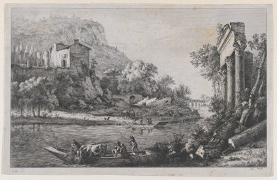 Folyóátkelő, 1796. alkotó: Jean Jacques de Boissieu
