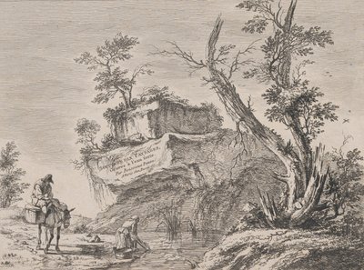 Tíz tájképből álló sorozat címlapja, 1763. alkotó: Jean Jacques de Boissieu
