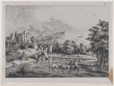 Kilátás a Vesta-templomra, 1774. alkotó: Jean Jacques de Boissieu