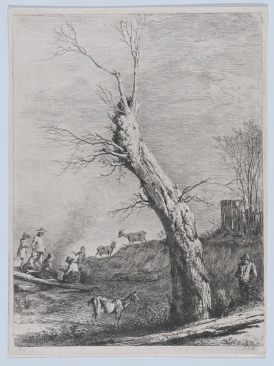 Tél, egy Saint-Chamondban készült rajz után, 1795. alkotó: Jean Jacques de Boissieu
