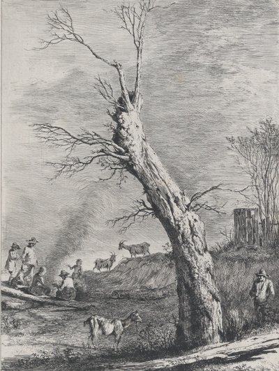 Tél, egy Saint-Chamondban készült rajz után, 1795. alkotó: Jean Jacques de Boissieu