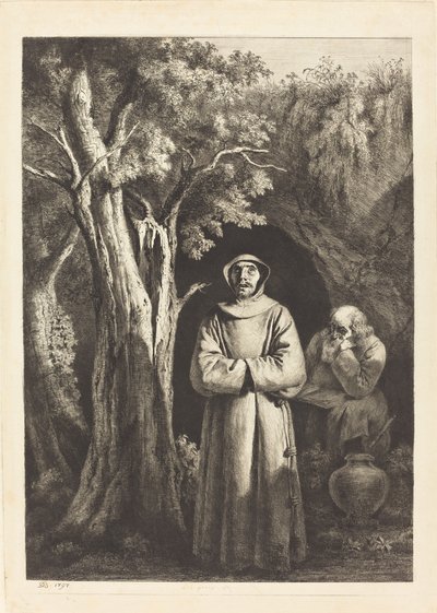 Sivatagi szerzetesek alkotó: Jean Jacques de Boissieu after Francisco