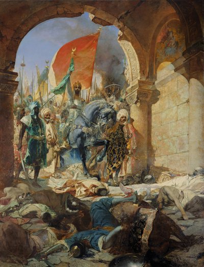 II. Mohammed (1432-81) törökök bevonulása Konstantinápolyba, 1453. május 29., 1876. alkotó: Jean Joseph Benjamin Constant