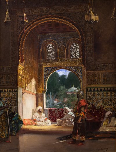 A szultáni palotában, dátum nélkül. (Olaj, vászon) alkotó: Jean Joseph Benjamin Constant