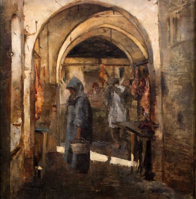 A hentesüzlet, 19. század 2. fele. (Olaj, vászon) alkotó: Jean Joseph Benjamin Constant