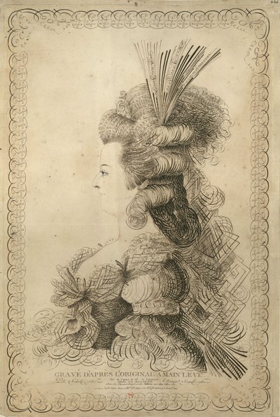 Marie Antoinette 1755-1793, osztrák főhercegnő és királyné portréja..., 1787. alkotó: Jean Joseph Bernard