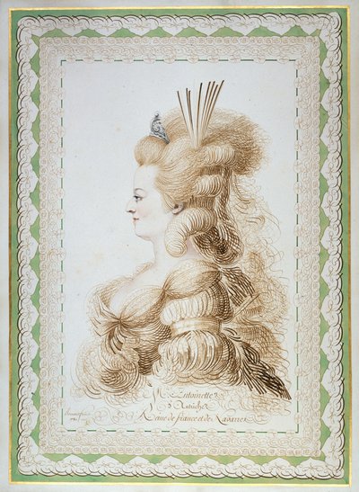 Marie Antoinette 1755-1793, osztrák főhercegnő és francia királynő portréja..., 1780. alkotó: Jean Joseph Bernard