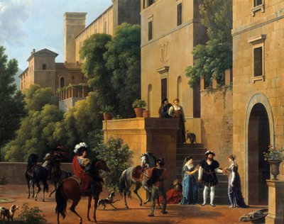 Bayard indul Bresciából. 1512-ben Pierre Teillard lovag, Bayard ura (1476-1524) megostromolta Brescia városát az olasz háborúk idején. Joseph Bidault (1758-1846) festménye 1821 Valencia, Szépművészeti Múzeum alkotó: Jean Joseph Bidault