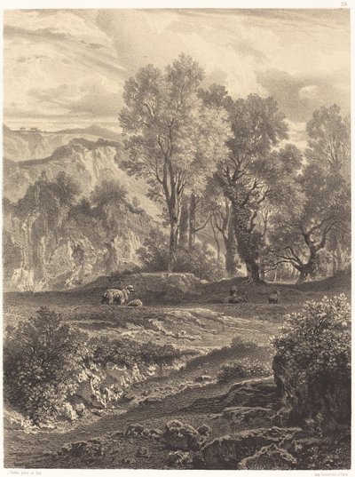 Táj juhokkal alkotó: Jean Joseph François Bellel