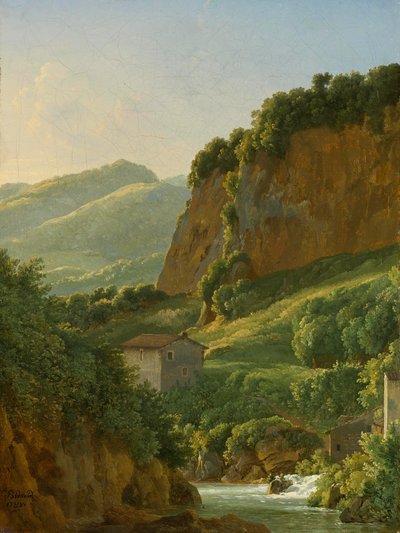 A San Cosimato kolostor látképe Rómától északra alkotó: Jean Joseph Xavier Bidauld