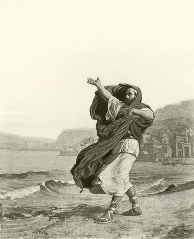 Démoszthenész szónoki gyakorlat (mélynyomás) alkotó: Jean Jules Antoine Lecomte du Nouy