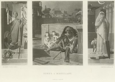 Homérosz egy koldus (metszet) alkotó: Jean Jules Antoine Lecomte du Nouy