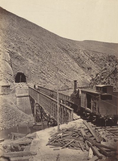 Jalon híd és alagút, Madrid és Zaragoza között,c. 1860-1865 (fénykép) alkotó: Jean Laurent