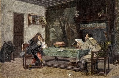 Jean Baptiste Moliere és Pierre Corneille együttműködése francia dráma - „” A szerzők Jean-Baptiste (Jean Baptiste) Poquelin dit Moliere (1622-1673) és Pierre Corneille (1606-1684)” metszet Jean-Leon (Jean) festménye után Leon) Gerome alkotó: Jean Leon (after) Gerome