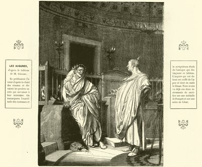 Két Augur, az ókori Róma papja (metszet) alkotó: Jean Leon (after) Gerome