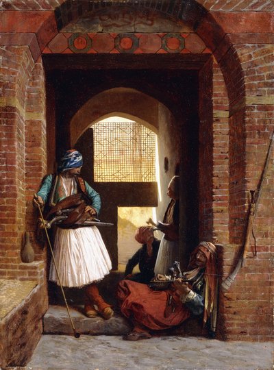 Arnaut testőrök Kairóban, 1861 alkotó: Jean Leon Gerome