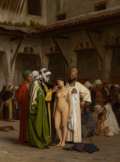 A rabszolgapiac. 1867 körül alkotó: Jean Leon Gerome
