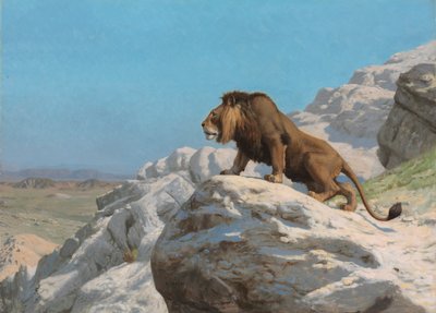 Oroszlán az őrszolgálaton alkotó: Jean Leon Gerome