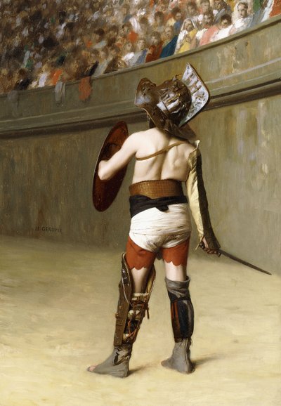 Mirmillon - gall gladiátor, alkotó: Jean Leon Gerome