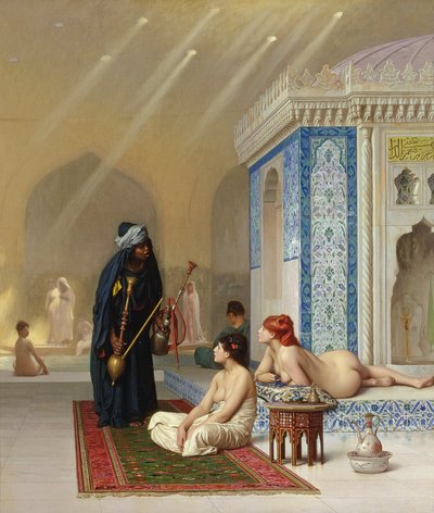 Medence egy háremben alkotó: Jean Leon Gerome