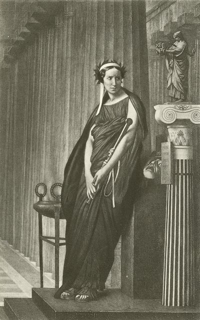 Ráchel, mint a görög tragédia múzsája (mélynyomás) alkotó: Jean Leon Gerome